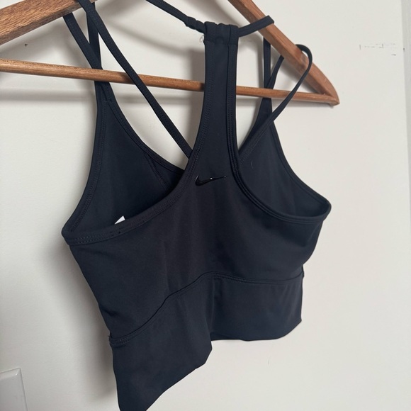 Nike Black Strappy lace up Sports Bra cropped top S - Picture 3 of 4